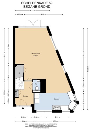 Floorplan - Schelpenkade 59, 2313 ZZ Leiden